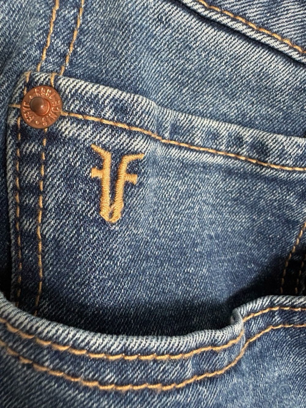 FRYE Classic Dark Blue Denim Jeans Size 12/31 -- PERFECT FOR EVERY CLOSET!!! - Picture 6 of 10